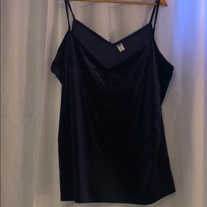 Old navy, navy blue velvet top 💙👕